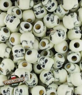 Czaszka akrylowa, kolor: Kość Słoniowa,  przeznaczona do wyrobów z Paracordu