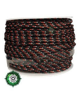 Paracord P3 Cord, kolor: Dark red reflective - mocna poliestrowa linka o średnicy 2,5 mm.