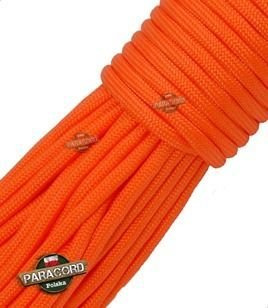 Paracord 550, kolor: Orange Yellow - linka spadochronowa z siedmioma rdzeniami