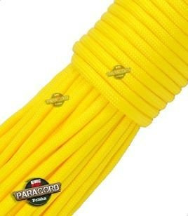 Paracord 550, kolor: Yellow - linka spadochronowa z siedmioma rdzeniami