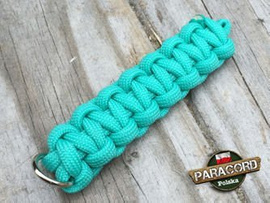 Brelok survivalowy z Paracordu 550 o splocie "Cobra", kolor "Acid Blue"