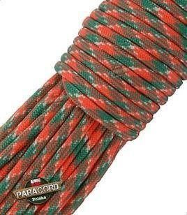 Paracord 550, kolor: Holly Jolly - linka spadochronowa z siedmioma rdzeniami
