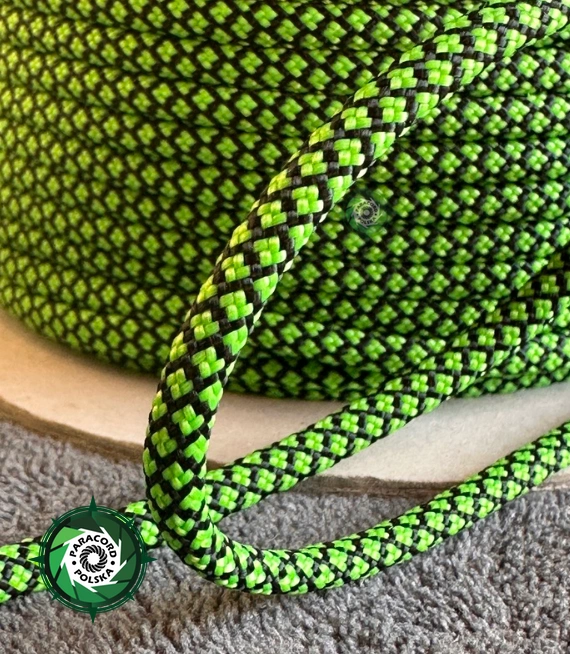 Paracord 550, kolor: Fluor Green Snake - linka spadochronowa z siedmioma rdzeniami