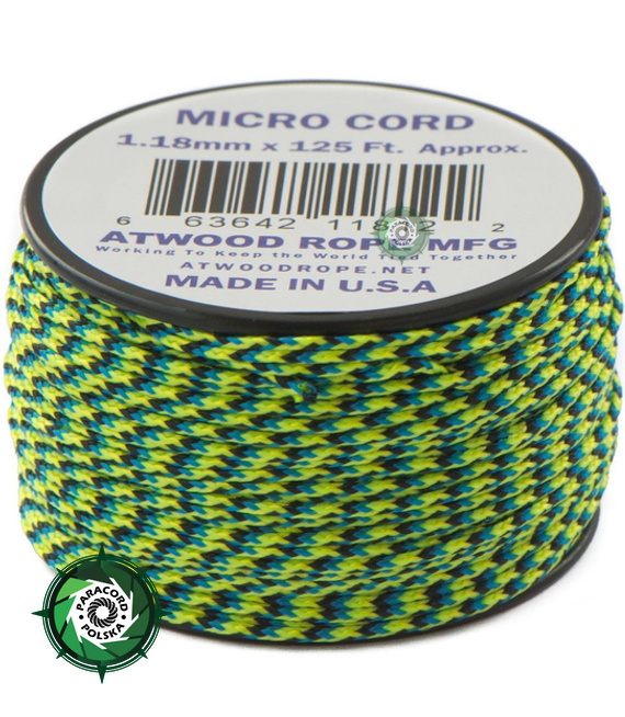 Micro Cord, kolor: Aquatica - mocna poliestrowa linka o średnicy 1,18 mm.