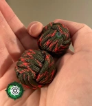 Ciężkie kule Baoding z paracordu | Rehabilitacja dłoni. Ręcznie wykonane kule medytacyjne | Narzędzie do relaksu i redukcji stresu