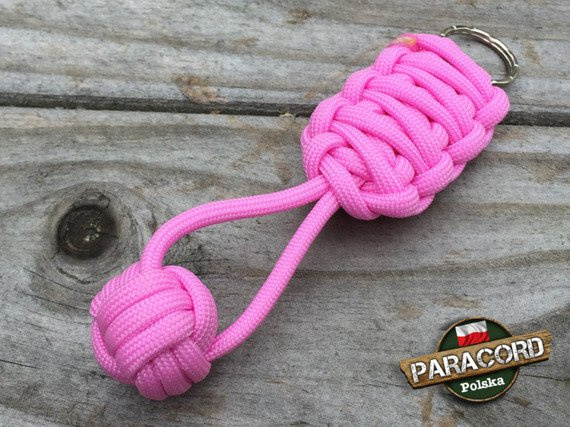 Brelok survivalowy Monkey's Fist "Pięść Małpy", kolor "Pink"