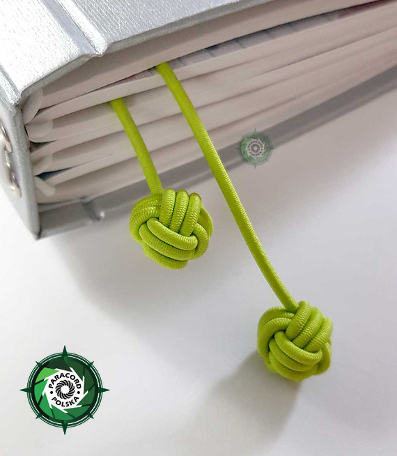 Węzłowa Zakładka Monkey Fist z paracordu dla książek i nie tylko