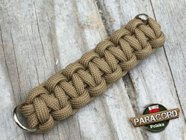 Brelok survivalowy z Paracordu 550 o splocie "Cobra", kolor "Brown"