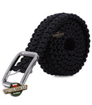 Pasek z Paracordu 550 o splocie "X-Cobra", kolor: "Black" z metalową klamrą