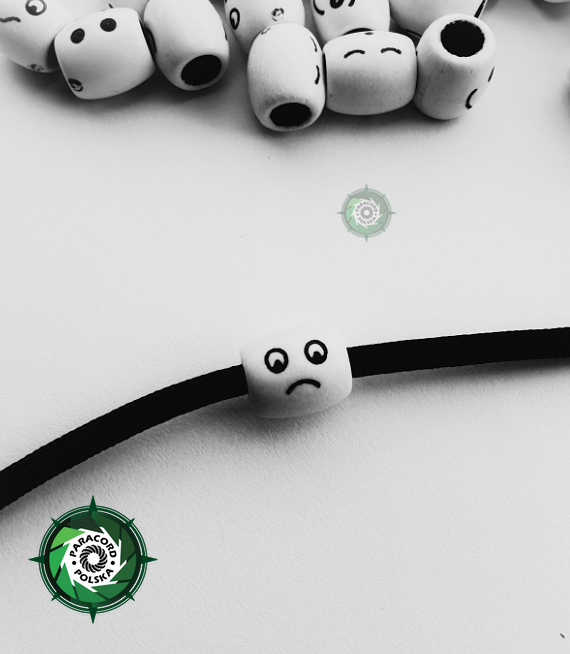 Koralik Emotikon, przeznaczona do wyrobów z Paracordu