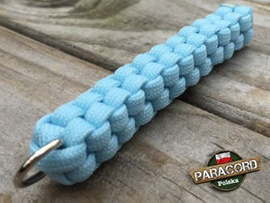 Brelok survivalowy z Paracordu 550 o splocie "Box Knot", kolor "Cristal Blue"