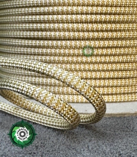 Paracord 550 Typ III, kolor: Bazooka White & Gold - linka spadochronowa z siedmioma rdzeniami