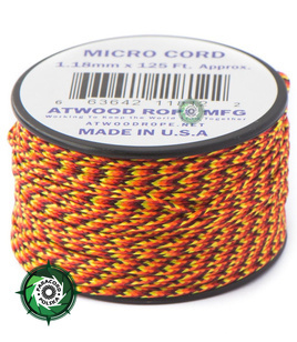 Micro Cord, kolor: Fireball - mocna poliestrowa linka o średnicy 1,18 mm.