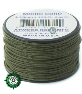 Micro Cord, kolor: Olive Drab - mocna poliestrowa linka o średnicy 1,18 mm.