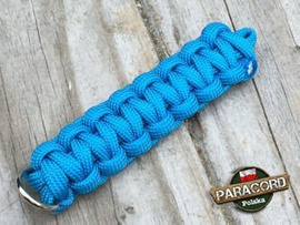 Brelok survivalowy z Paracordu 550 o splocie "Cobra", kolor "Blue"