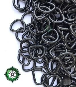 Półkółko stalowe lakierowane czarne przeznaczone do wyrobu z paracordu, 14 mm.