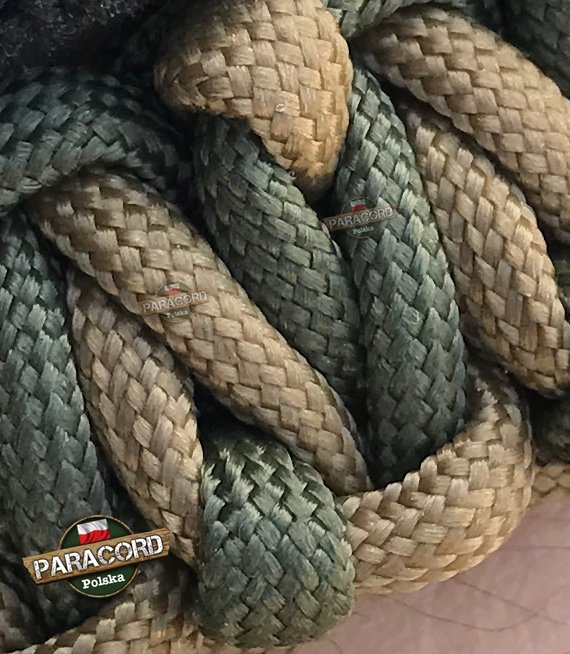 Bransoleta z Paracordu typ "Tesla", kolor: "Army Green - Coyote Brown"