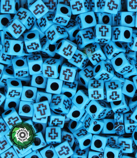 Matowe koraliki w kształcie kostki  6 mm, przeznaczona do wyrobów z Paracordu