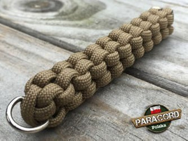 Brelok survivalowy z Paracordu 550 o splocie "Box Knot", kolor "Brown"