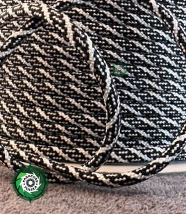 Paracord 550 Typ III, kolor: Black White Roller - linka spadochronowa z siedmioma rdzeniami