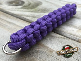 Brelok survivalowy z Paracordu 550 o splocie "Box Knot", kolor "Purple"