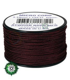 Micro Cord, kolor: Maroon - mocna poliestrowa linka o średnicy 1,18 mm.