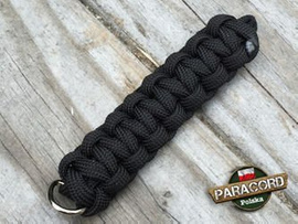 Brelok survivalowy z Paracordu 550 o splocie "Cobra", kolor "Black"