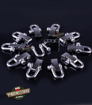 Bransoleta survivalowa z Paracordu typ "Extreme", z wplecioną metalową regulowaną szeklą, kolor: "Black reflective"