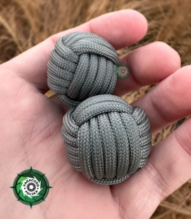 Ciężkie kule Baoding z paracordu | Rehabilitacja dłoni. Ręcznie wykonane kule medytacyjne | Narzędzie do relaksu i redukcji stresu