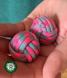 Ciężkie kule Baoding z paracordu | Rehabilitacja dłoni. Ręcznie wykonane kule medytacyjne | Narzędzie do relaksu i redukcji stresu