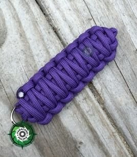 Brelok survivalowy z Paracordu 550 o splocie "King Cobra", kolor "Purple"
