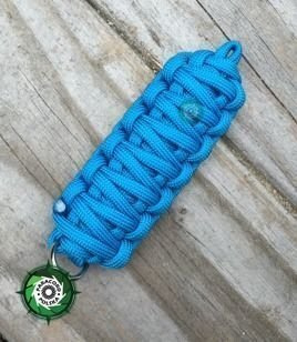 Brelok survivalowy z Paracordu 550 o splocie "King Cobra", kolor "Blue"
