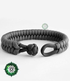 Bransoleta z Paracordu typ "WildFish", kolor: "Black"