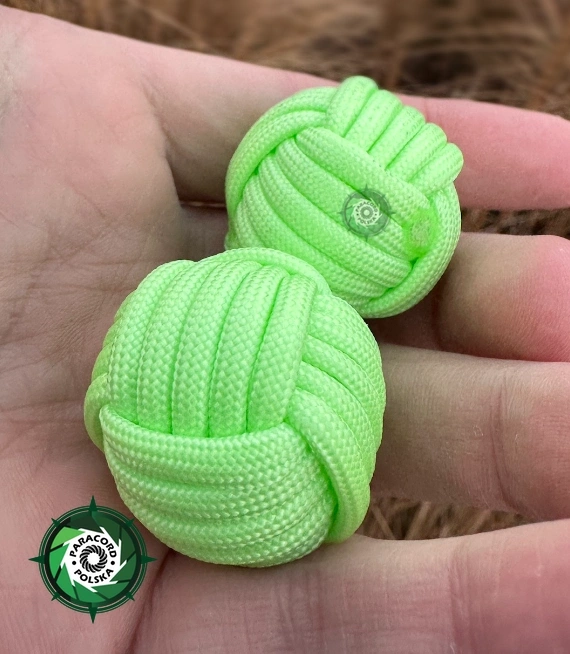 Ciężkie kule Baoding z paracordu | Rehabilitacja dłoni. Ręcznie wykonane kule medytacyjne | Narzędzie do relaksu i redukcji stresu