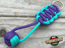 Brelok survivalowy Monkey's Fist "Pięść Małpy", kolor "Acid blue - Purple"