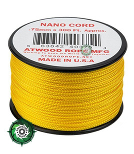 Nano Cord, kolor: Yellow - mocna poliestrowa linka o średnicy 0,75 mm.