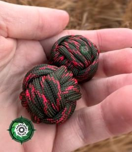 Ciężkie kule Baoding z paracordu | Rehabilitacja dłoni. Ręcznie wykonane kule medytacyjne | Narzędzie do relaksu i redukcji stresu