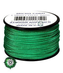 Szpulka linki Micro Cord o długości 38,1 metra, kolor: Green - mocna poliestrowa linka o średnicy 1,18 mm.