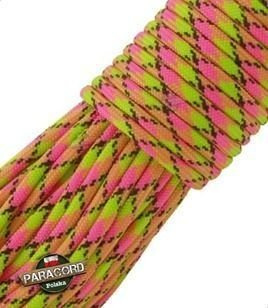 Paracord 550, kolor: Watermelon - linka spadochronowa z siedmioma rdzeniami