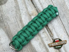 Brelok survivalowy z Paracordu 550 o splocie "Cobra", kolor "Green"