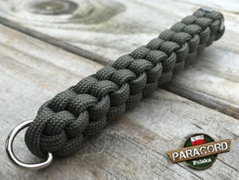 Brelok survivalowy z Paracordu 550 o splocie "Box Knot", kolor "Army green"