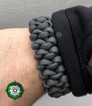 Bransoleta z Paracordu typ "Emparior", kolor: "Gun Metal"