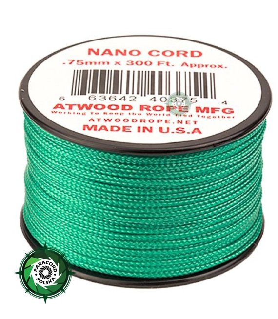 Nano Cord, kolor: Teal - mocna poliestrowa linka o średnicy 0,75 mm.