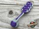 Brelok survivalowy Monkey's Fist "Pięść Małpy", kolor "Purple - Neutral grey"