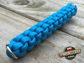 Brelok survivalowy z Paracordu 550 o splocie "Box Knot", kolor "Blue"