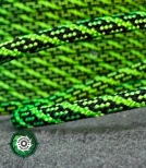 Paracord 550 Typ III, kolor: Roller Neon Green & Black - linka spadochronowa z siedmioma rdzeniami