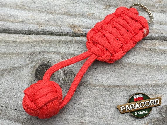 Brelok survivalowy Monkey's Fist "Pięść Małpy", kolor "Red"