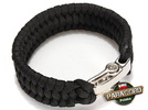 Bransoleta survivalowa z Paracordu typ "Extreme", z wplecioną metalową regulowaną szeklą, kolor "Black"