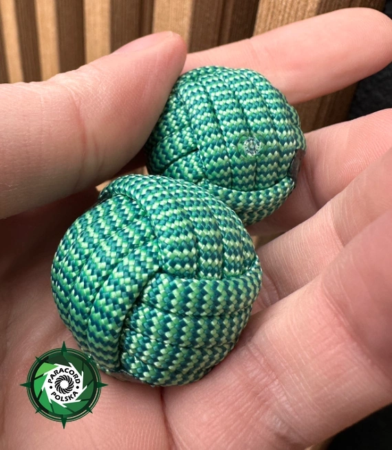 Ciężkie kule Baoding z paracordu | Rehabilitacja dłoni. Ręcznie wykonane kule medytacyjne | Narzędzie do relaksu i redukcji stresu