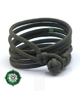 Bransoleta z Paracordu typ "Angel Light", kolor: "Army Green"